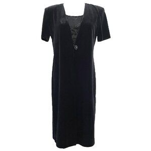 Another Thyme Victorian Vampire Burnout Velvet Dress Sz 8 90s Y2K Whimsigoth USA